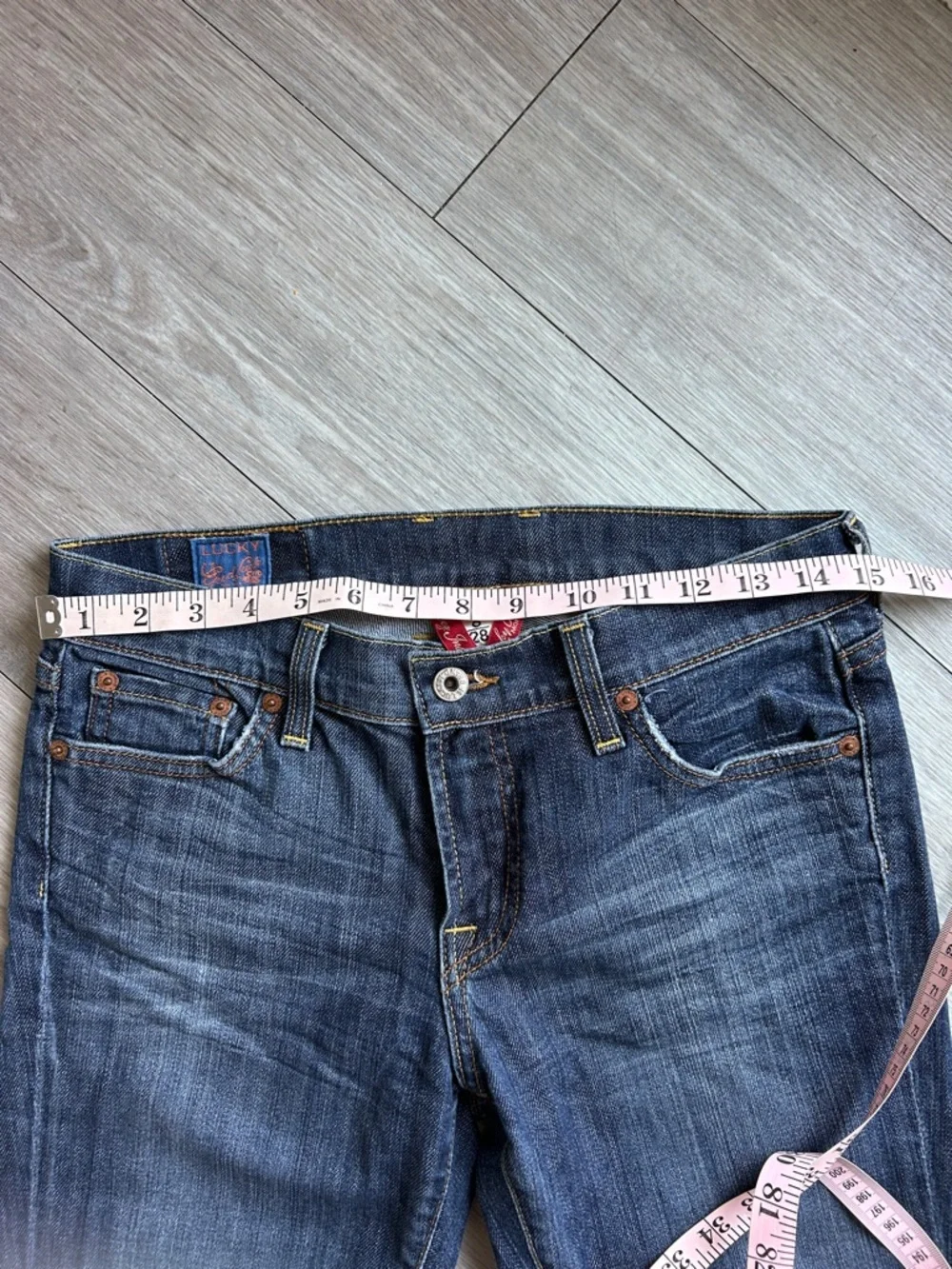 Lucky Brand Dungaree Jeans in Dark Blue Wash - Picture 4 of 9